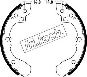 Fri.Tech. 1049.151 - Комплект тормозных колодок, барабанные autodnr.net