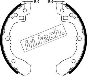 Fri.Tech. 1049.154 - Комплект тормозных колодок, барабанные autodnr.net
