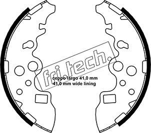 Fri.Tech. 1049.157 - Комплект тормозных колодок, барабанные avtokuzovplus.com.ua