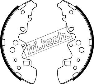 Fri.Tech. 1049.158 - Комплект гальм, барабанний механізм autocars.com.ua