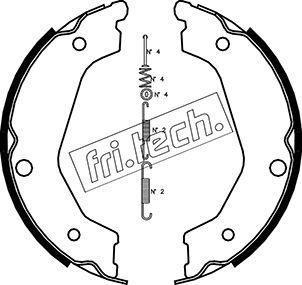 Fri.Tech. 1049.162K - Комплект гальм, ручник, парковка autocars.com.ua