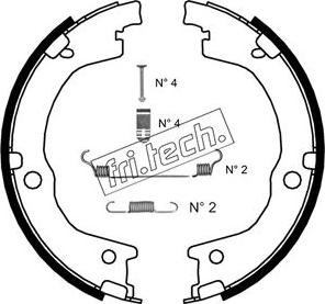 Fri.Tech. 1049.165K - Комплект гальм, ручник, парковка autocars.com.ua