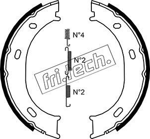 Fri.Tech. 1052.126K - Комплект тормозов, ручник, парковка autodnr.net