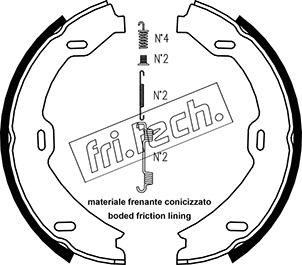 Fri.Tech. 1052.128K - Комплект гальм, ручник, парковка autocars.com.ua