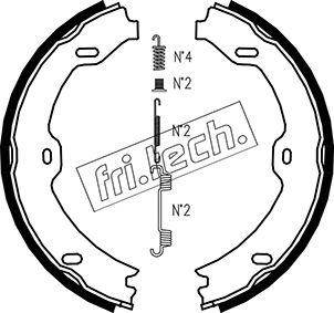 Fri.Tech. 1052.130K - Комплект гальм, ручник, парковка autocars.com.ua