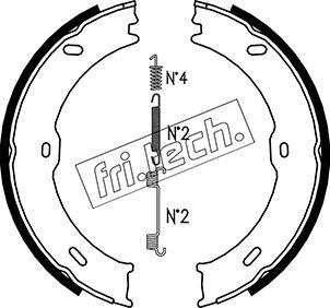 Fri.Tech. 1052.133K - Комплект тормозов, ручник, парковка autodnr.net