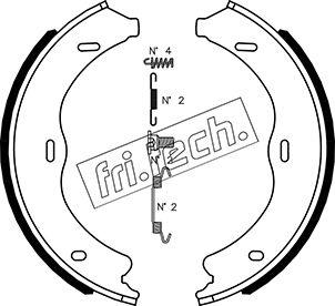 Fri.Tech. 1052.138K - Комплект тормозов, ручник, парковка avtokuzovplus.com.ua