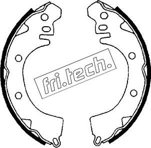 Fri.Tech. 1064.155 - Комплект гальм, барабанний механізм autocars.com.ua