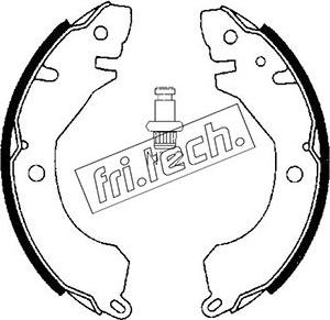 Fri.Tech. 1064.157 - Комплект тормозных колодок, барабанные autodnr.net