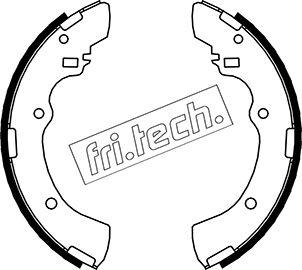 Fri.Tech. 1064.164 - Комплект тормозных колодок, барабанные autodnr.net