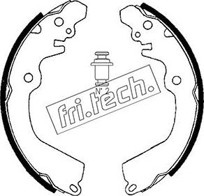 Fri.Tech. 1064.167 - Комплект гальм, барабанний механізм autocars.com.ua
