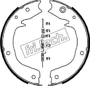 Fri.Tech. 1064.179K - Комплект тормозов, ручник, парковка autodnr.net