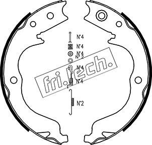 Fri.Tech. 1064.180K - Комплект тормозов, ручник, парковка autodnr.net