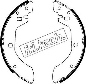 Fri.Tech. 1067.145 - Комплект гальм, барабанний механізм autocars.com.ua