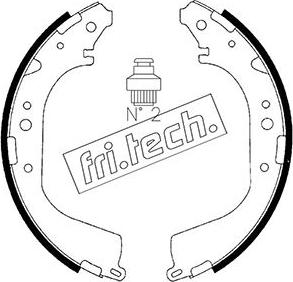 Fri.Tech. 1067.179 - Комплект гальм, барабанний механізм autocars.com.ua