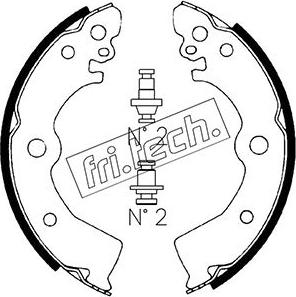 Fri.Tech. 1067.182 - Комплект тормозных колодок, барабанные avtokuzovplus.com.ua