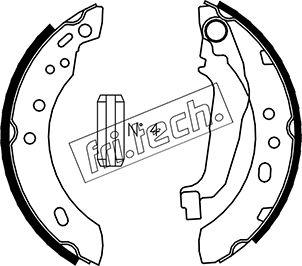 Fri.Tech. 1067.185 - Комплект гальм, барабанний механізм autocars.com.ua