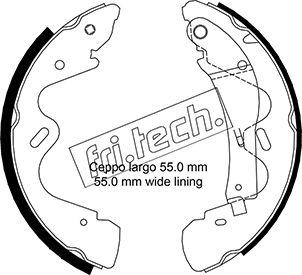 Fri.Tech. 1067.193 - Комплект тормозных колодок, барабанные avtokuzovplus.com.ua