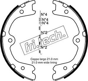 Fri.Tech. 1067.200K - Комплект тормозов, ручник, парковка avtokuzovplus.com.ua