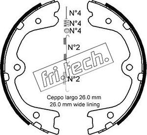 Fri.Tech. 1067.201K - Комплект гальм, ручник, парковка autocars.com.ua