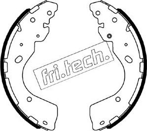 Fri.Tech. 1067.203 - Комплект гальм, барабанний механізм autocars.com.ua