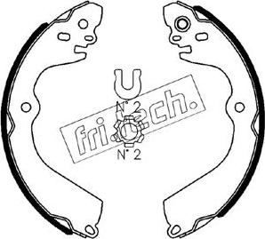 Fri.Tech. 1067.205 - Комплект тормозных колодок, барабанные avtokuzovplus.com.ua