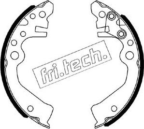 Fri.Tech. 1067.206 - Комплект гальм, барабанний механізм autocars.com.ua