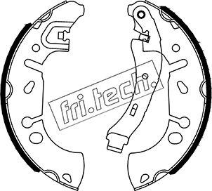 Fri.Tech. 1067.207 - Комплект гальм, барабанний механізм autocars.com.ua