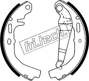 Fri.Tech. 1073.158 - Комплект гальм, барабанний механізм autocars.com.ua