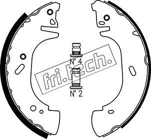Fri.Tech. 1073.171 - Комплект гальм, барабанний механізм autocars.com.ua