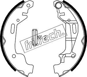 Fri.Tech. 1073.172 - Комплект гальм, барабанний механізм autocars.com.ua