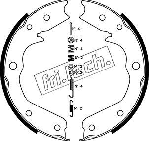 Fri.Tech. 1073.173K - Комплект гальм, ручник, парковка autocars.com.ua