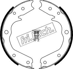 Fri.Tech. 1073.173 - Комплект гальм, ручник, парковка autocars.com.ua