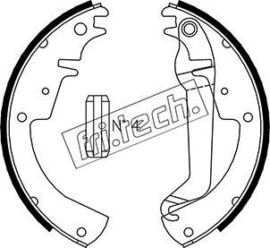 Fri.Tech. 1073.174 - Комплект гальм, барабанний механізм autocars.com.ua