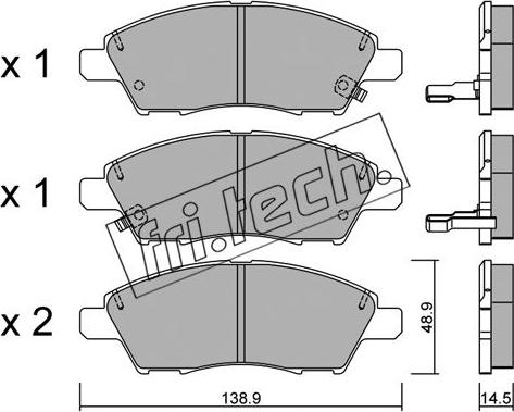 Fri.Tech. 1079.0 - Гальмівні колодки, дискові гальма autocars.com.ua