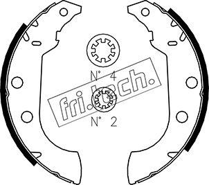 Fri.Tech. 1079.186 - Комплект гальм, барабанний механізм autocars.com.ua