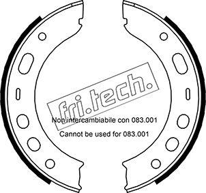 Fri.Tech. 1083.002 - Комплект тормозов, ручник, парковка autodnr.net