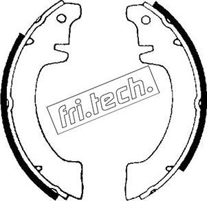 Fri.Tech. 1088.187 - Комплект гальм, барабанний механізм autocars.com.ua