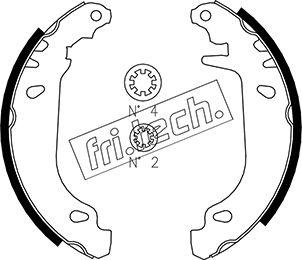 Fri.Tech. 1088.216 - Комплект гальм, барабанний механізм autocars.com.ua