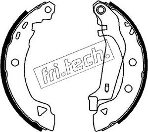 Fri.Tech. 1088.218Y - Комплект тормозных колодок, барабанные autodnr.net