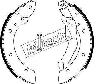 Fri.Tech. 1088.223 - Комплект гальм, барабанний механізм autocars.com.ua
