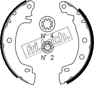 Fri.Tech. 1088.225 - Комплект тормозных колодок, барабанные autodnr.net