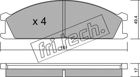 Fri.Tech. 109.0 - Гальмівні колодки, дискові гальма autocars.com.ua