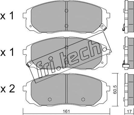 Fri.Tech. 1097.0 - Гальмівні колодки, дискові гальма autocars.com.ua