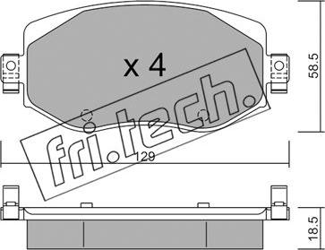 Fri.Tech. 1110.0 - Гальмівні колодки, дискові гальма autocars.com.ua