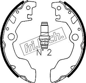 Fri.Tech. 1110.330 - Комплект тормозных колодок, барабанные avtokuzovplus.com.ua