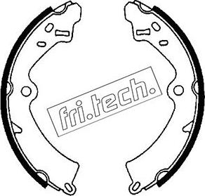 Fri.Tech. 1111.228 - Комплект гальм, барабанний механізм autocars.com.ua