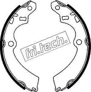 Fri.Tech. 1111.233 - Комплект гальм, барабанний механізм autocars.com.ua