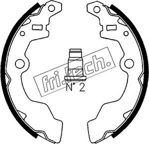 Fri.Tech. 1111.236 - Комплект тормозных колодок, барабанные avtokuzovplus.com.ua