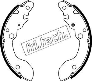 Fri.Tech. 1111.244 - Комплект гальм, барабанний механізм autocars.com.ua